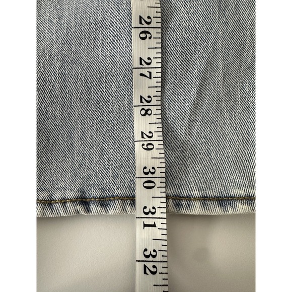 New Levi's Wide Leg Denim Jeans Girls Size 14 Blue Denim Classic Distressed - Picture 8 of 8